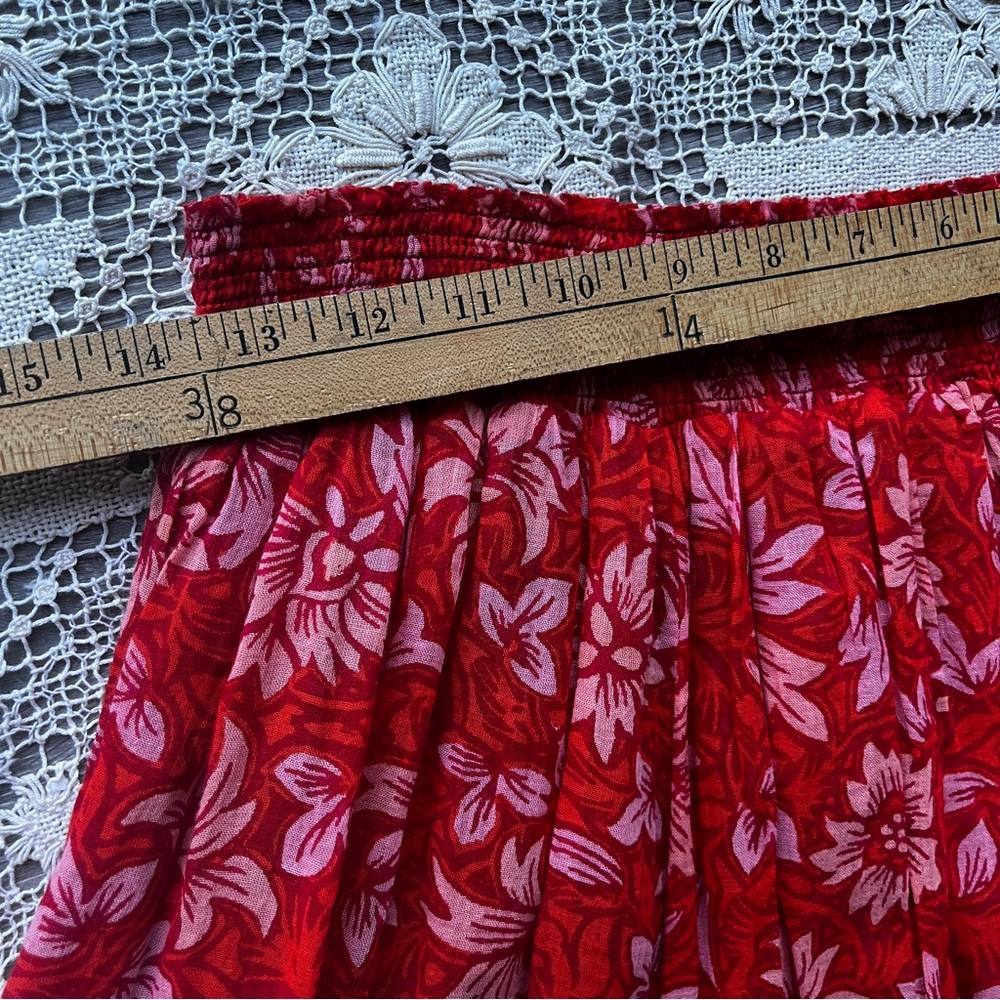 Free People Red Floral Maxi Skirt - Picture 7 of 7